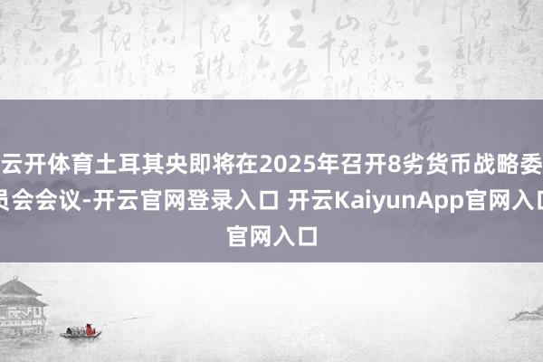 云开体育土耳其央即将在2025年召开8劣货币战略委员会会议-开云官网登录入口 开云KaiyunApp官网入口
